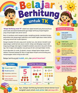 Cover buku Berlatih Matematika TK oleh Febriano Bramantyo
